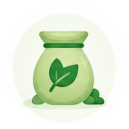 grass and fertilizer bag